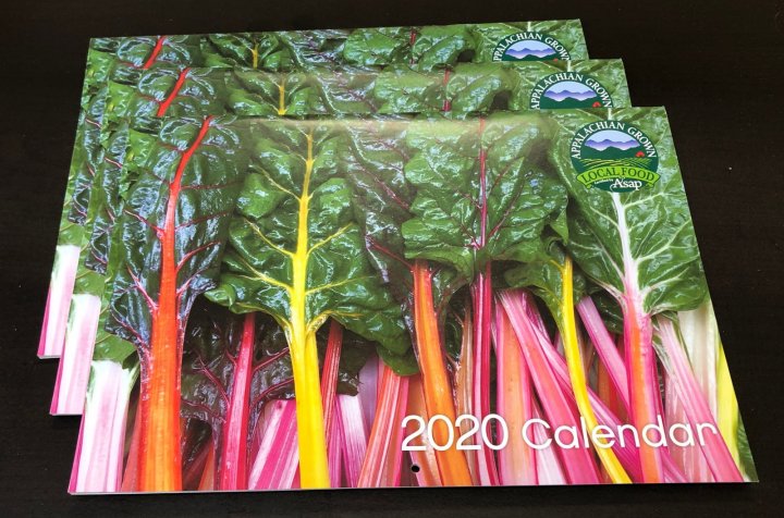 Swiss chard on the cover of the 2020 calendar