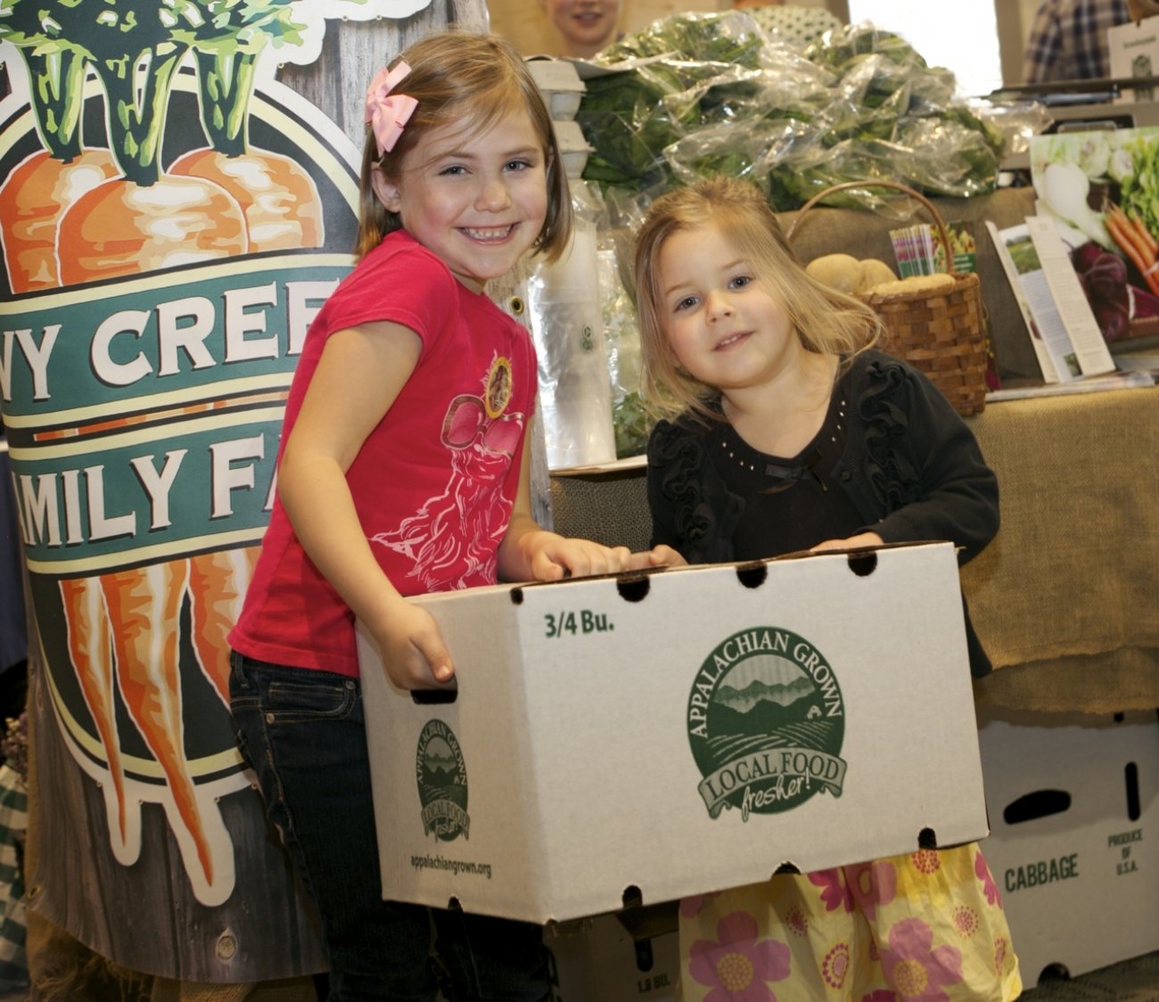 Children with a CSA box