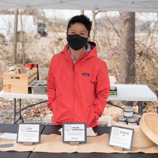 J Chong at River Arts District Farmers Market, photo by Camilla Calnan