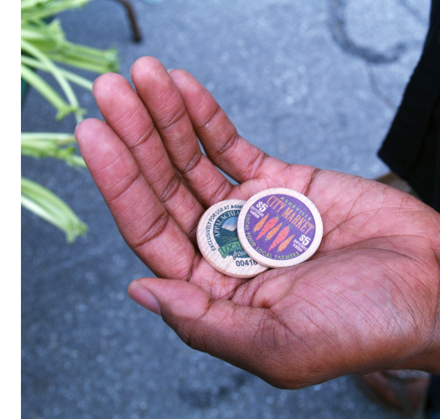 Tokens for ASAP Farmers Market and Asheville City Market