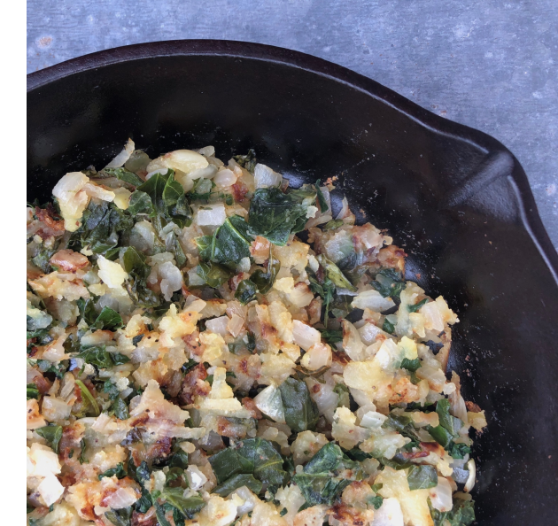 kale and potato hash