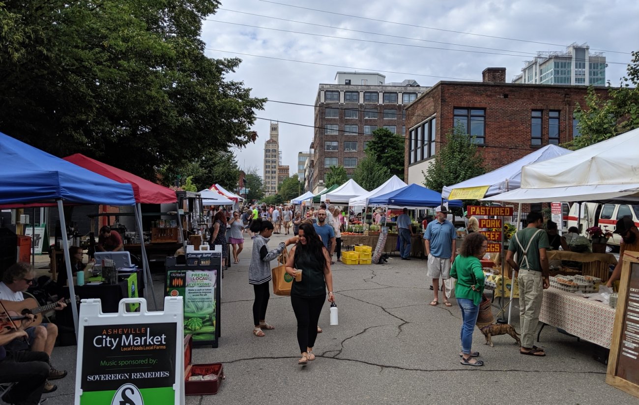 Asheville City Market on North Market Street