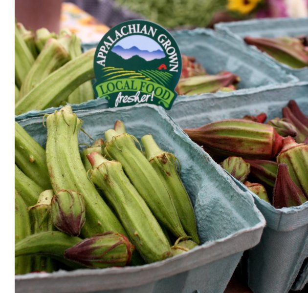 okra with Appalachian Grown logo