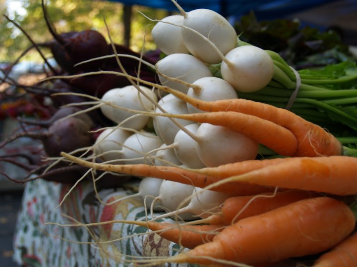 fall veggies at farmers markets