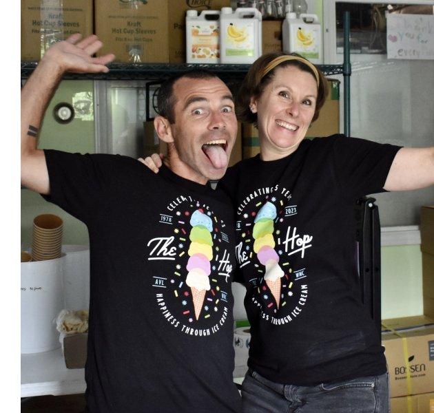 Greg and Ashley Garrison, owners of The Hop Ice Cream
