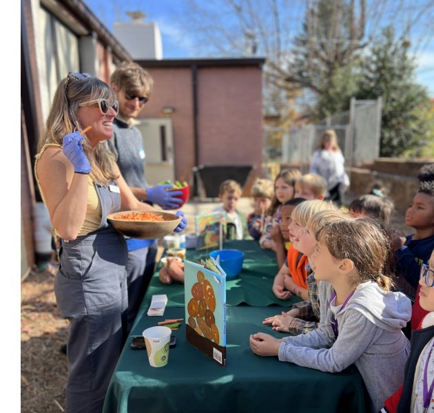 ASAP staff does a local food taste test at Oakley Elementary