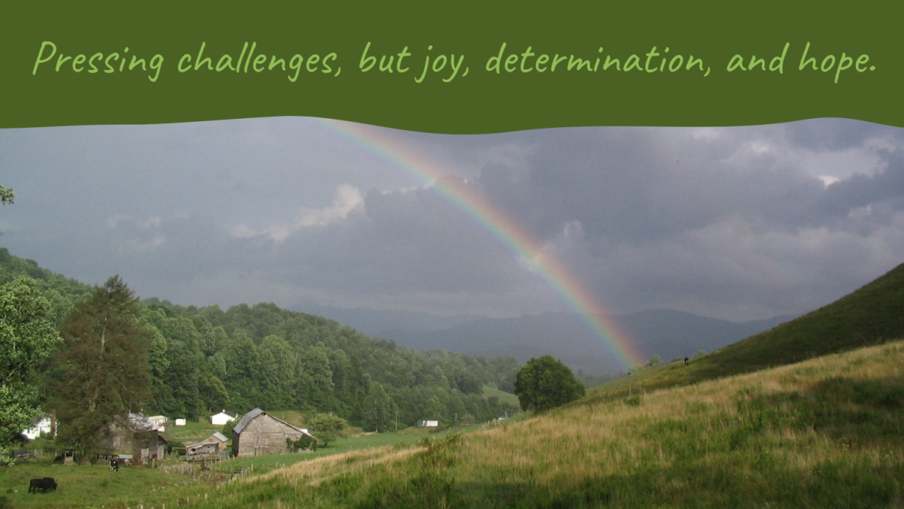 Pressing challenges, but joy, determination, and hop