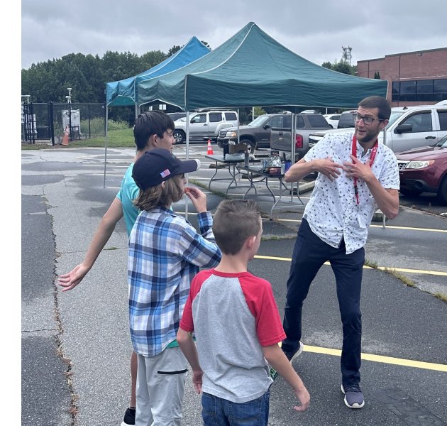 William Yates at a Buncombe County Schools Ag Camp