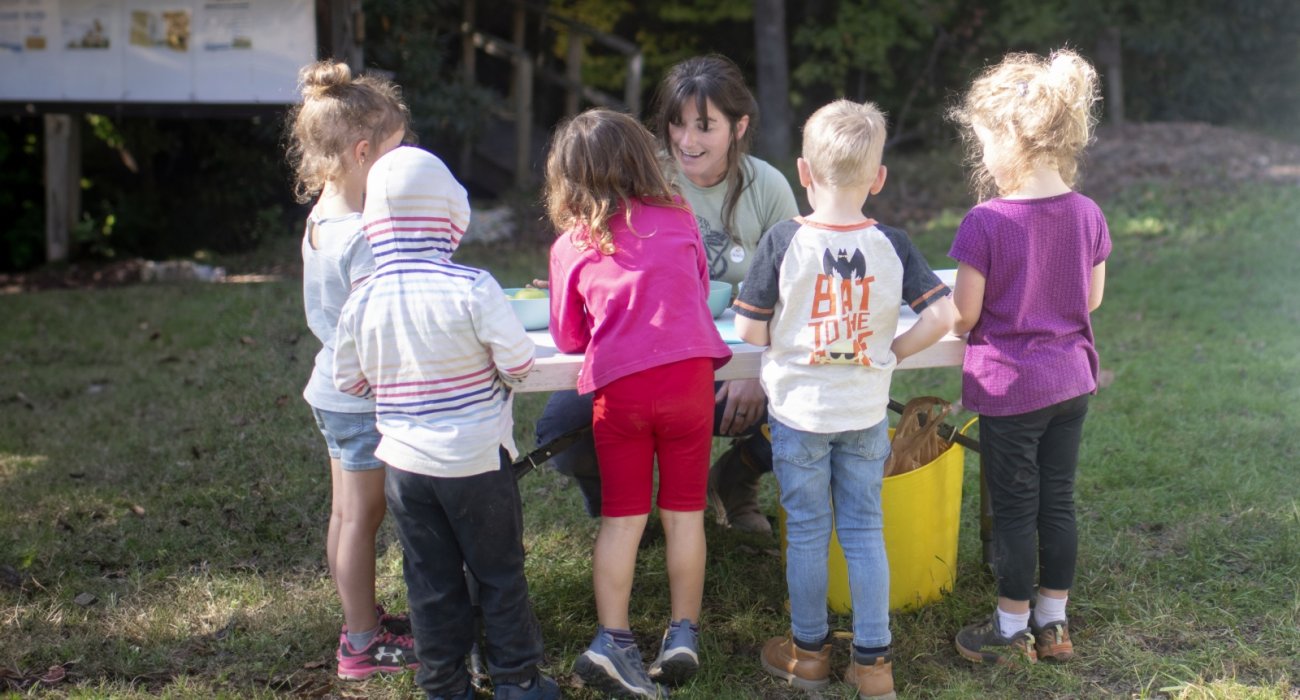 Althea Dunn with students at Pisgah Collective