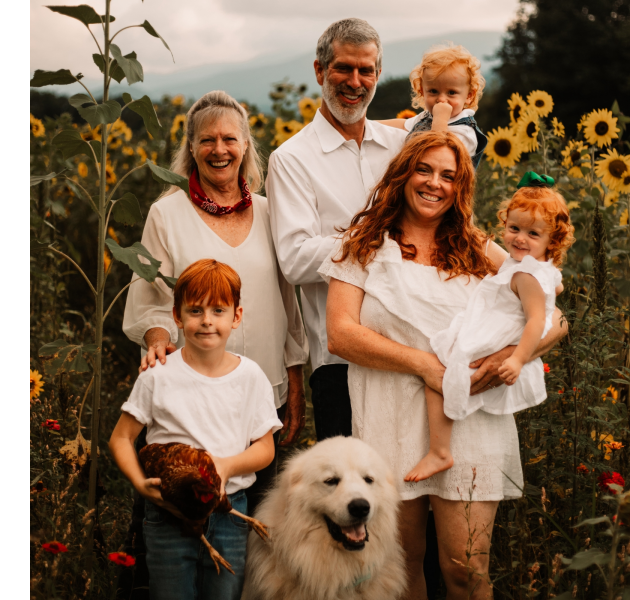 Morgan Davies and her family at The Ten Acre Garden